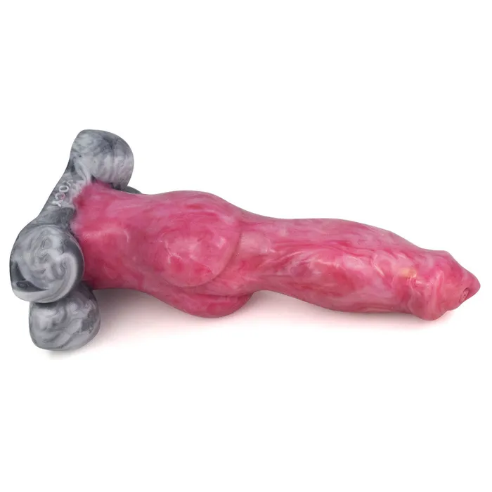 YC2084 Realistic Dog Wolf Penis Shaped Liquid Silicone Animal Dildo 9 inch with 4 Balls Modi Female Sex Toys