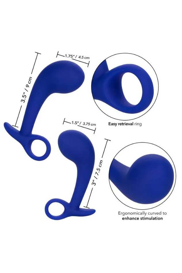Anal Cal Exotics Cal Exotics Admiral Silicone Anal Training Set Blue