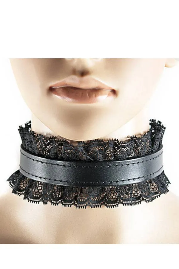 Anal Ego Driven Fancy Lace Choker Black Small Ego Driven