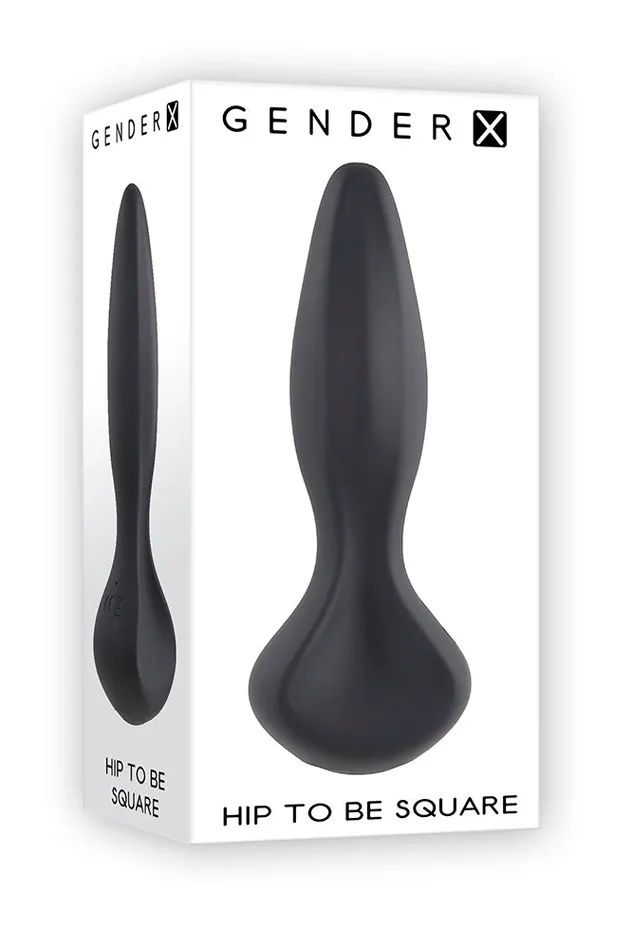 Anal Evolved Gender X Hip To Be Square Vibrating Anal Plug Black