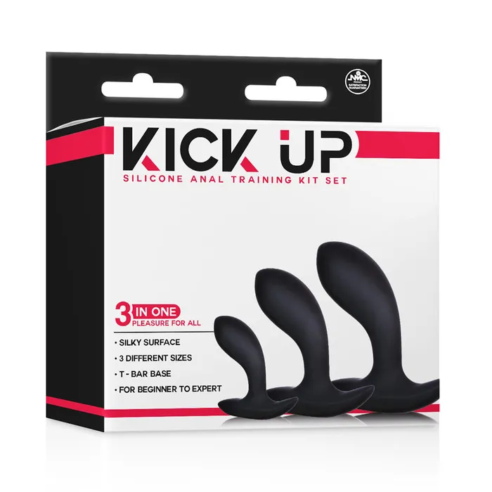 Anal Excellent Power Excellent Power Kick Up 3 in 1 Silicone Anal Training Set Curved