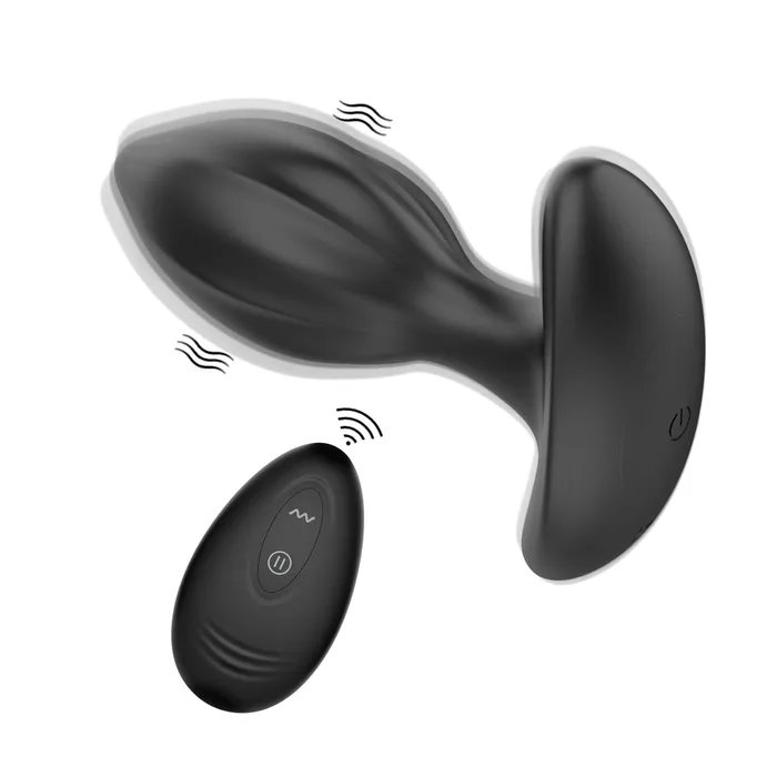 Anal Winyi Winyi Mark Remote Vibrating Butt Plug Kit Black