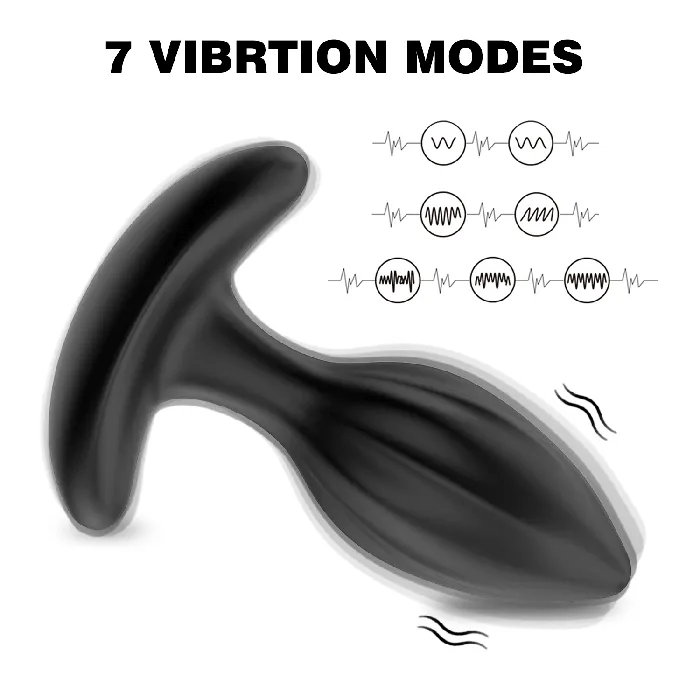 Anal Winyi Winyi Mark Remote Vibrating Butt Plug Kit Black