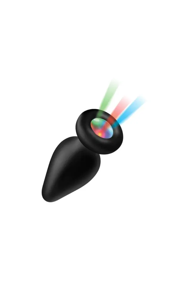 Anal XR Brands Booty Sparks Light Up Silicone Medium Anal Plug Black XR Brands Anal XR Brands Booty Sparks Light Up Silicone Medium Anal Plug Black XR Brands