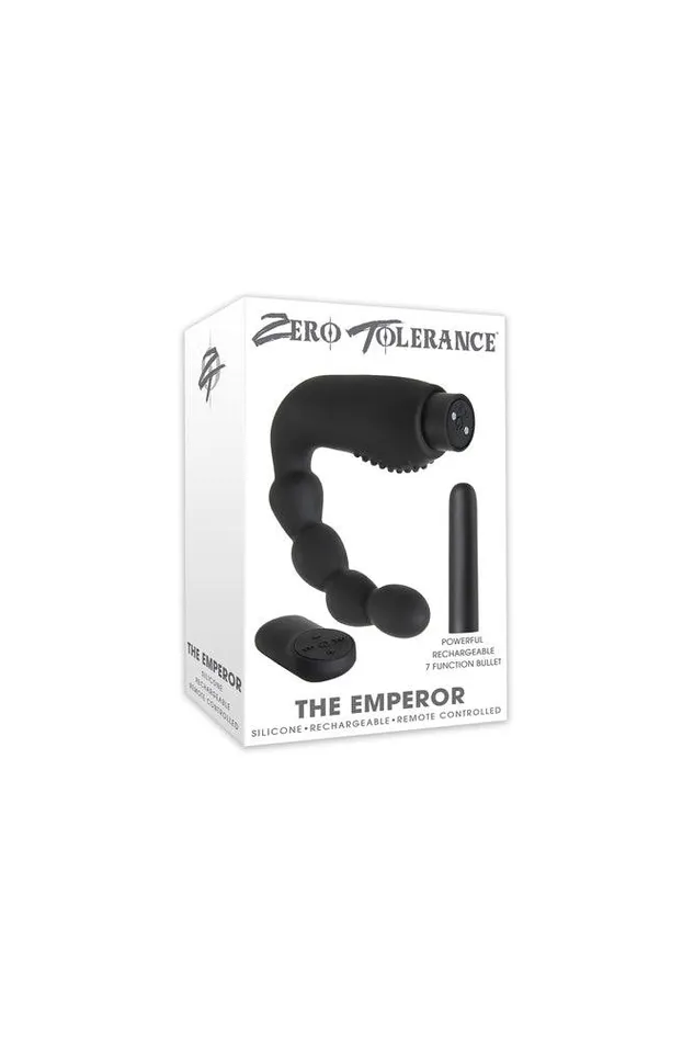 Anal Zero Tolerance Zero Tolerance The Emperor Beaded Prostate Massager Black