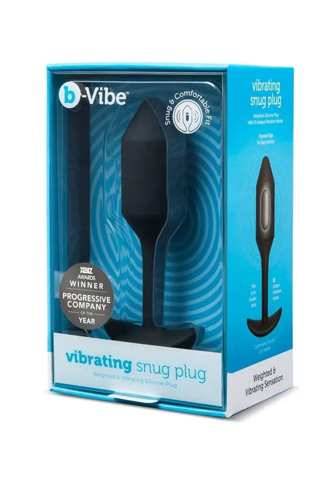 BVibe Anal bVibe Vibrating Weighted Snug Butt Plug 2 Black