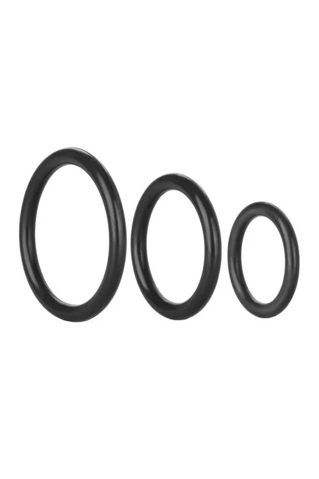 Cal Exotics Cal Exotics TriRings Cock Ring Set Black Male Sex Toys