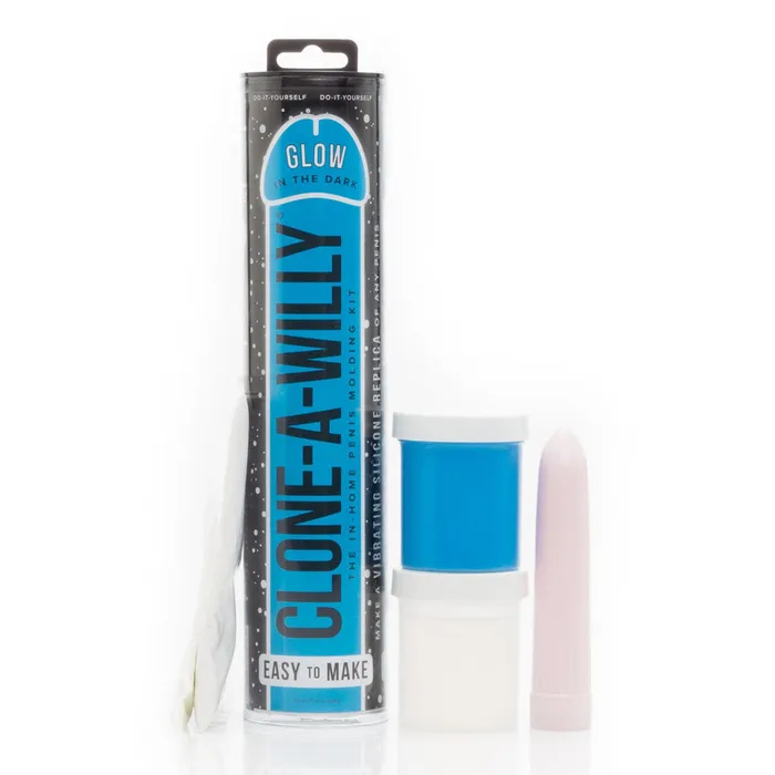 Clone A Willy Dildos Clone A Willy Kit Vibrating Glow In The Dark Blue