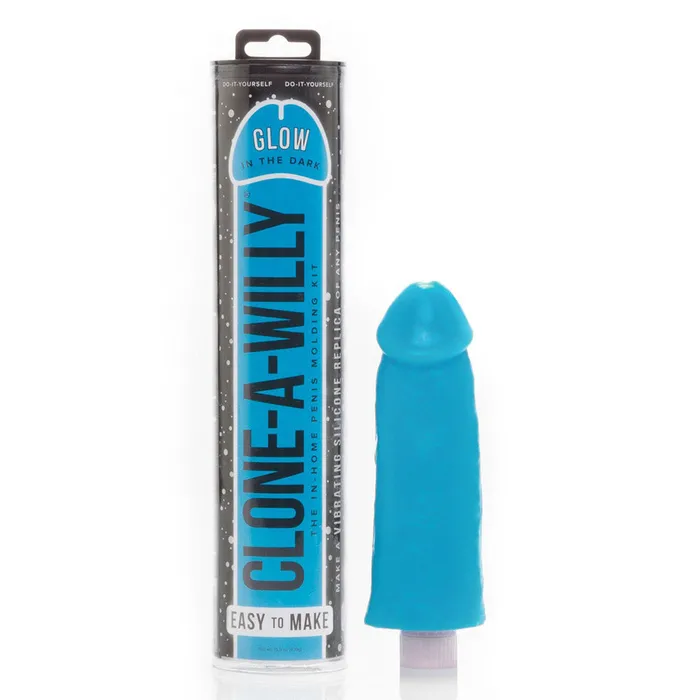 Clone A Willy Dildos Clone A Willy Kit Vibrating Glow In The Dark Blue