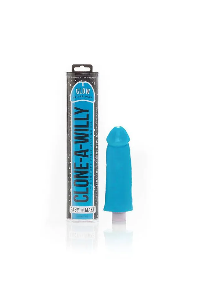 Clone A Willy Male Sex Toys CloneAWilly Vibrating Penis Casting Kit Glow In The Dark Blue Clone A Willy Male Sex Toys CloneAWilly Vibrating Penis Casting Kit Glow In The Dark Blue