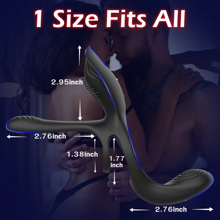 Couples Amovibe Vibrating Cock Ring with 3 Motors