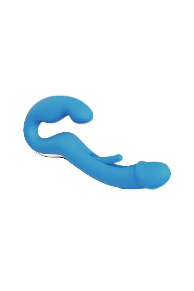 Couples Honey Play Box Honey Play Box Harmony Duo AppControlled Strapless Strapon Blue
