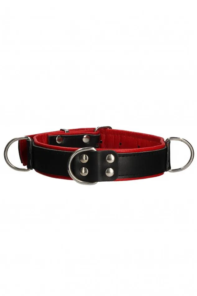 Couples Ouch by Shots Toys Deluxe Bondage Collar Red Shots Toys