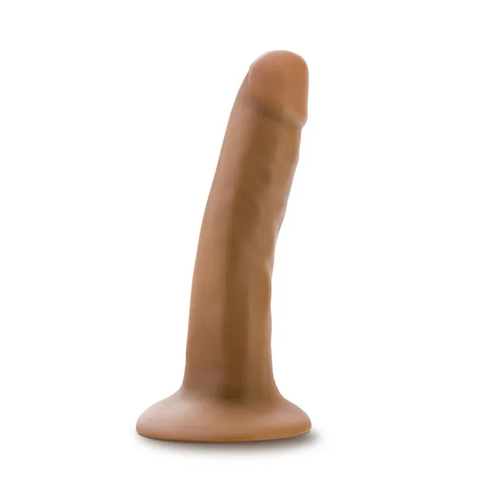 Dildos BLUSH Blush Dr Skin Dr Lucas Silicone 5 Inch Cock and Balls Mocha
