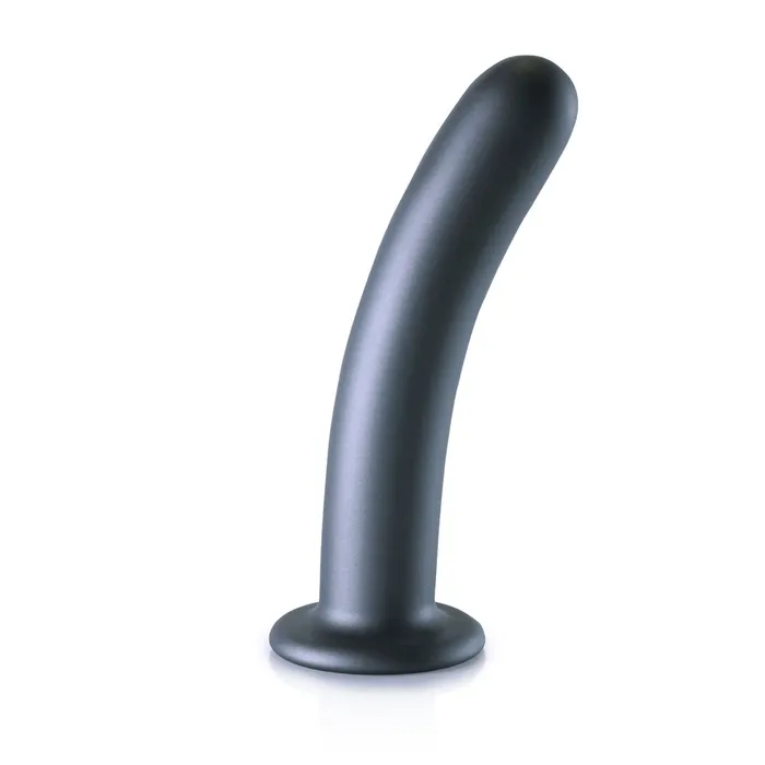 Dildos Shots Toys Shots Ouch Liquid Silicone GSpot 7 Inch Dildo Gun Metal