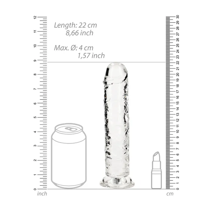 Dildos Shots Toys Shots Real Rock Crystal Clear 8 Inch Dildo Clear