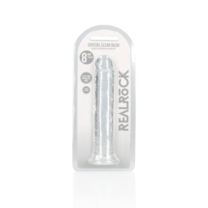 Dildos Shots Toys Shots Real Rock Crystal Clear 8 Inch Dildo Clear