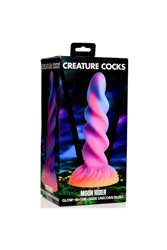 Dildos XR Brands XR Brands Creature Cocks Moon Rider GlowInTheDark Silicone Dildo