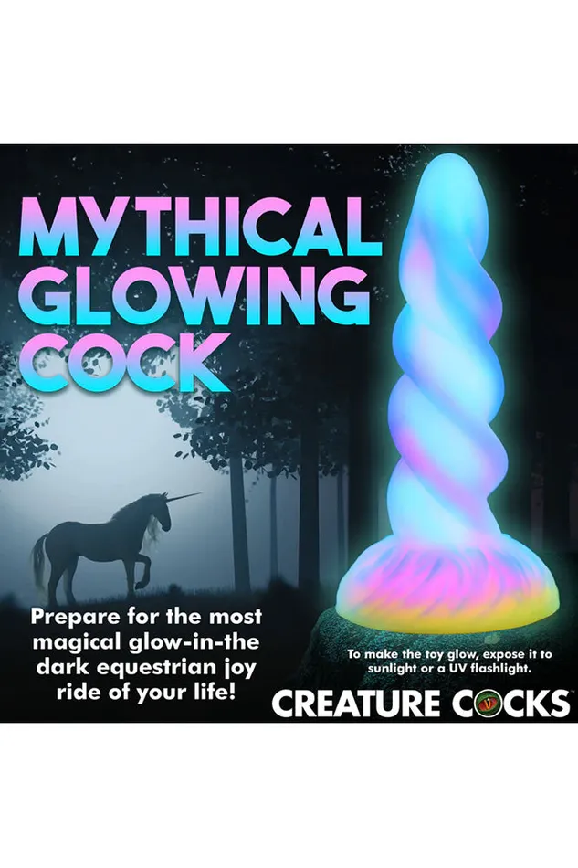 Dildos XR Brands XR Brands Creature Cocks Moon Rider GlowInTheDark Silicone Dildo
