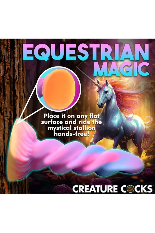 Dildos XR Brands XR Brands Creature Cocks Moon Rider GlowInTheDark Silicone Dildo