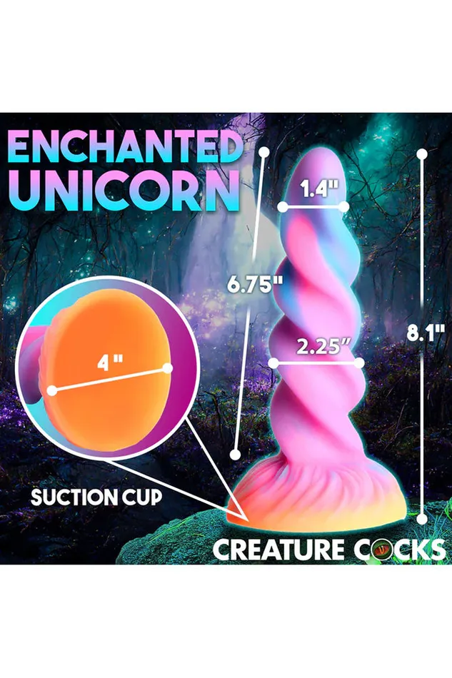 Dildos XR Brands XR Brands Creature Cocks Moon Rider GlowInTheDark Silicone Dildo