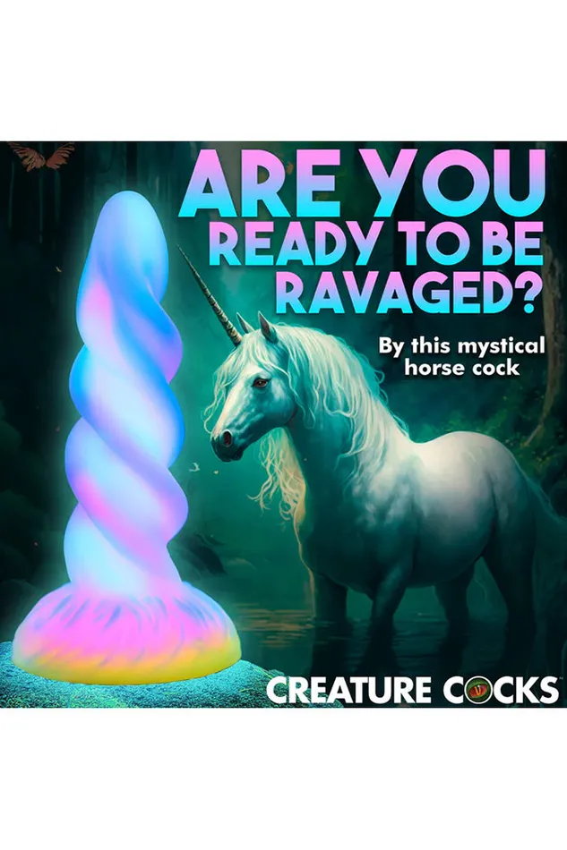 Dildos XR Brands XR Brands Creature Cocks Moon Rider GlowInTheDark Silicone Dildo