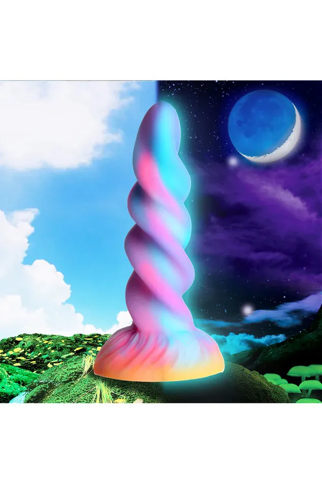 Dildos XR Brands XR Brands Creature Cocks Moon Rider GlowInTheDark Silicone Dildo
