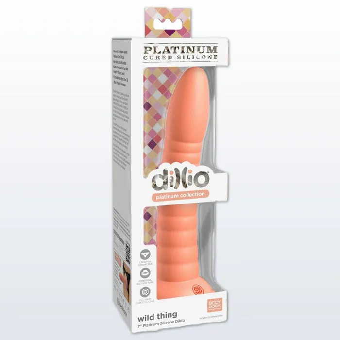 Dillio Platinum Wild Thing 7 Dildo Peach Pipedream Dildos