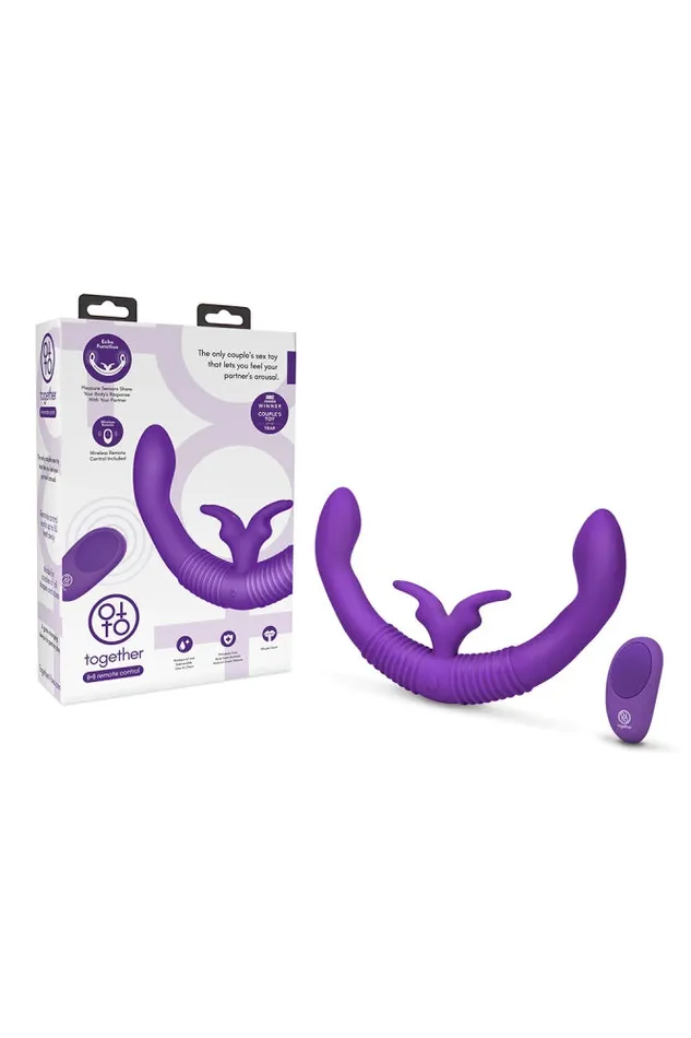 Electric Eel Female Sex Toys Electric Eel Together DoubleEnded Remote Control Vibrating Dildo Purple