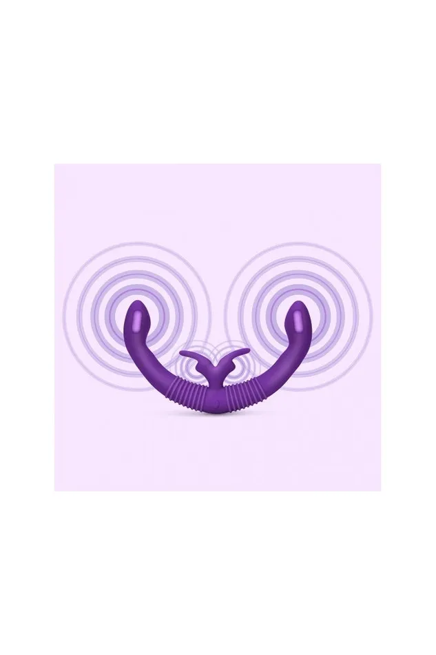 Electric Eel Female Sex Toys Electric Eel Together DoubleEnded Remote Control Vibrating Dildo Purple