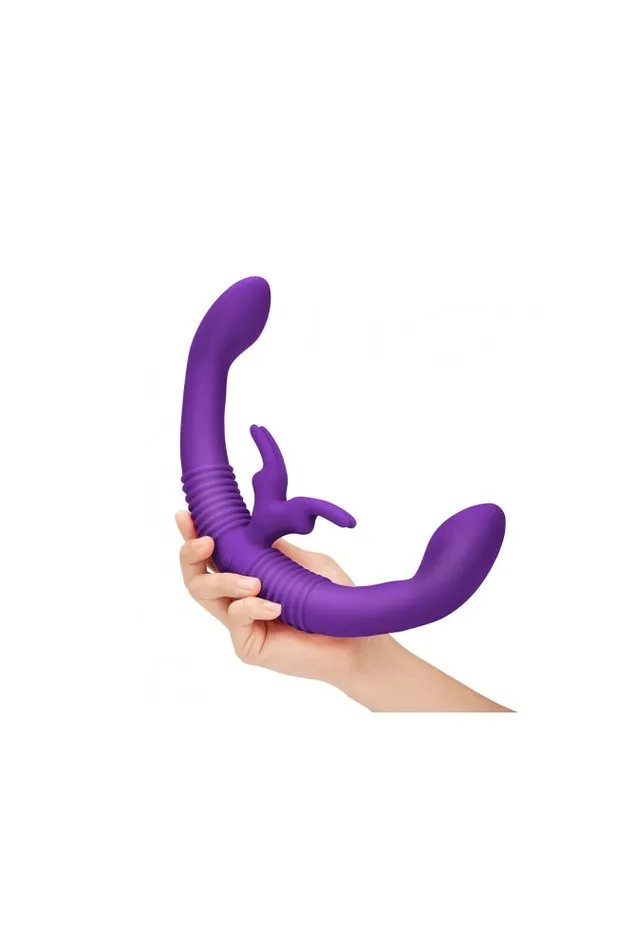 Electric Eel Female Sex Toys Electric Eel Together DoubleEnded Remote Control Vibrating Dildo Purple