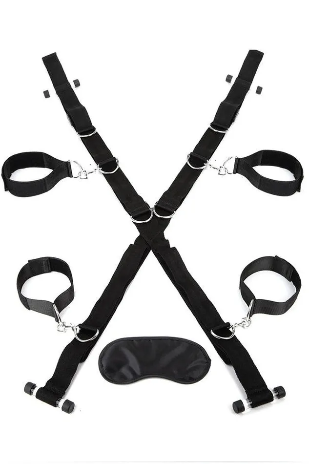 Electric Eel Lux Fetish Over The Door Cross Cuff Set Electric Eel Female Sex Toys Electric Eel Lux Fetish Over The Door Cross Cuff Set Electric Eel Female Sex Toys