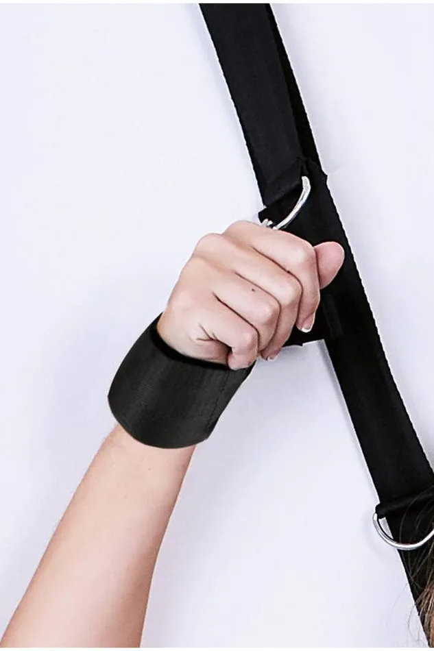 Electric Eel Lux Fetish Over The Door Cross Cuff Set Electric Eel Female Sex Toys