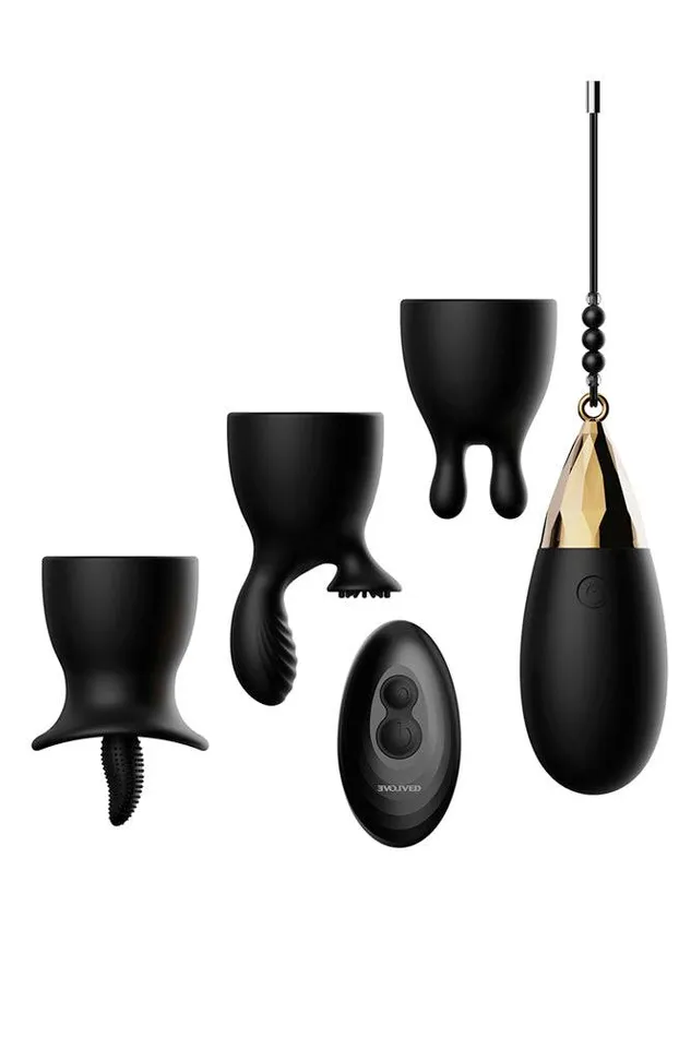 Evolved Eggcitement Vibrator Kit Black Evolved Vibrators
