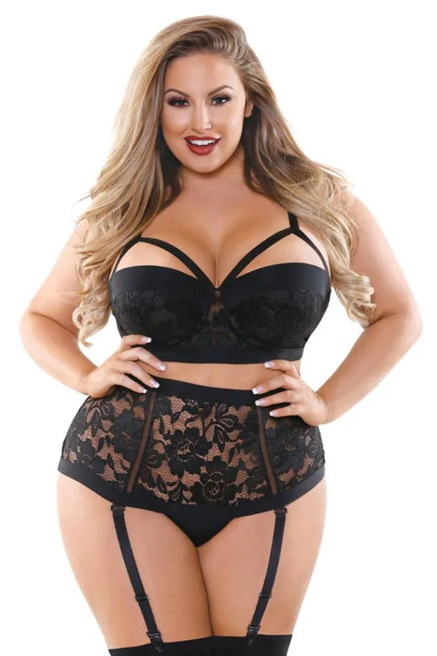 Fantasy Lingerie Anal Fantasy Lingerie Curve Monique Bra High Waisted Panty Set Black Fantasy Lingerie Anal Fantasy Lingerie Curve Monique Bra High Waisted Panty Set Black