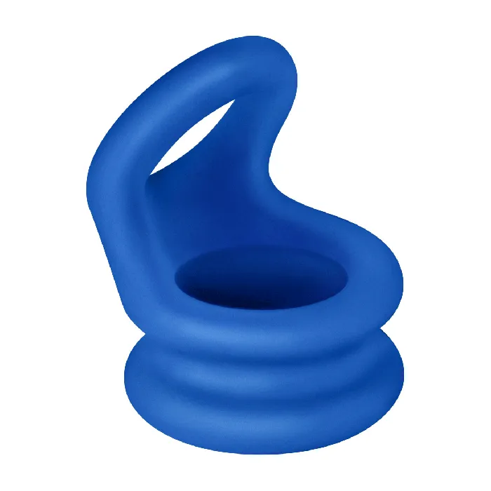 FORTO Male Sex Toys FORTO F20 Liquid Silicone D Ring and Ball Stretcher Medium Blue FORTO Male Sex Toys FORTO F20 Liquid Silicone D Ring and Ball Stretcher Medium Blue