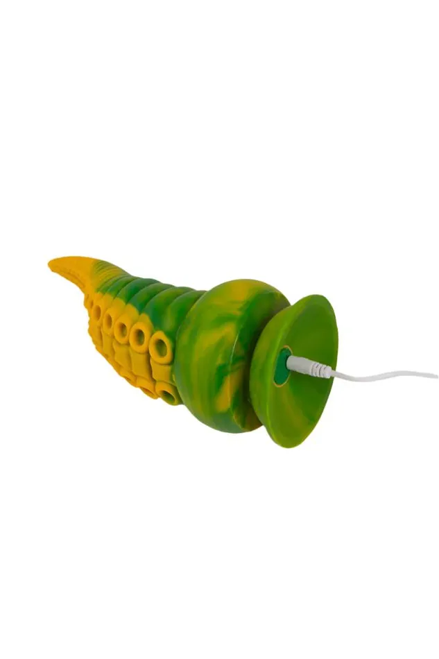 Icons Brands Dildos Icon Brands Alien Nation Octopod 9 Vibrating Silicone Dildo YellowGreen
