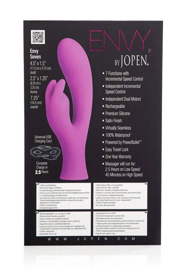 Jopen Vibrators Jopen Envy 7 Rabbit Vibrator Pink