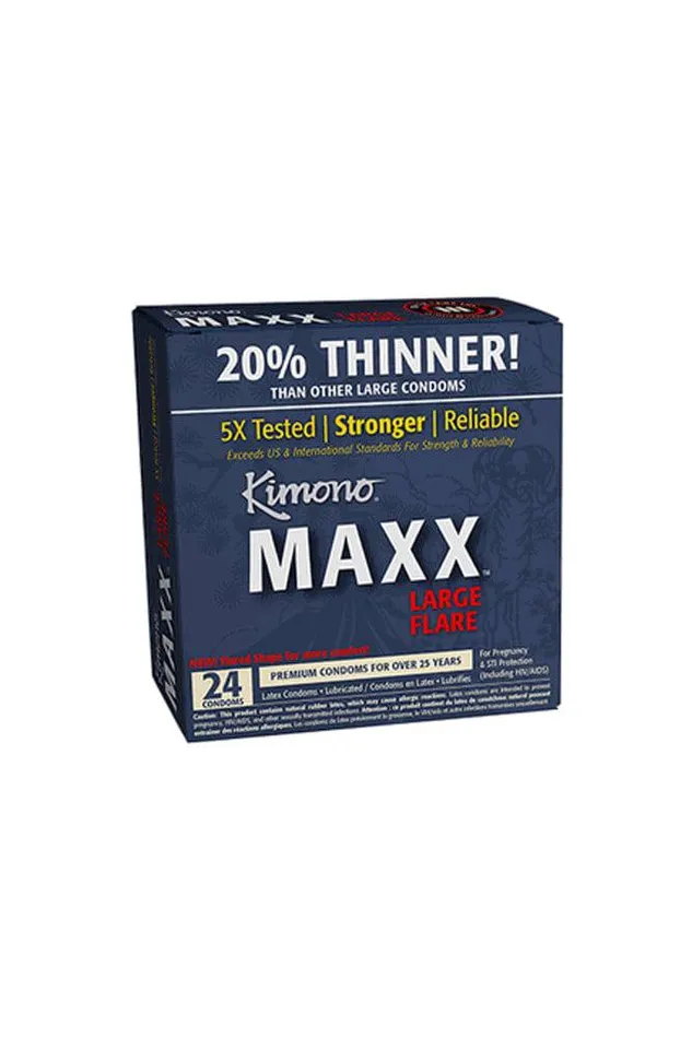 Kimono Male Sex Toys Kimono Maxx Large Flare Condom 24 pack