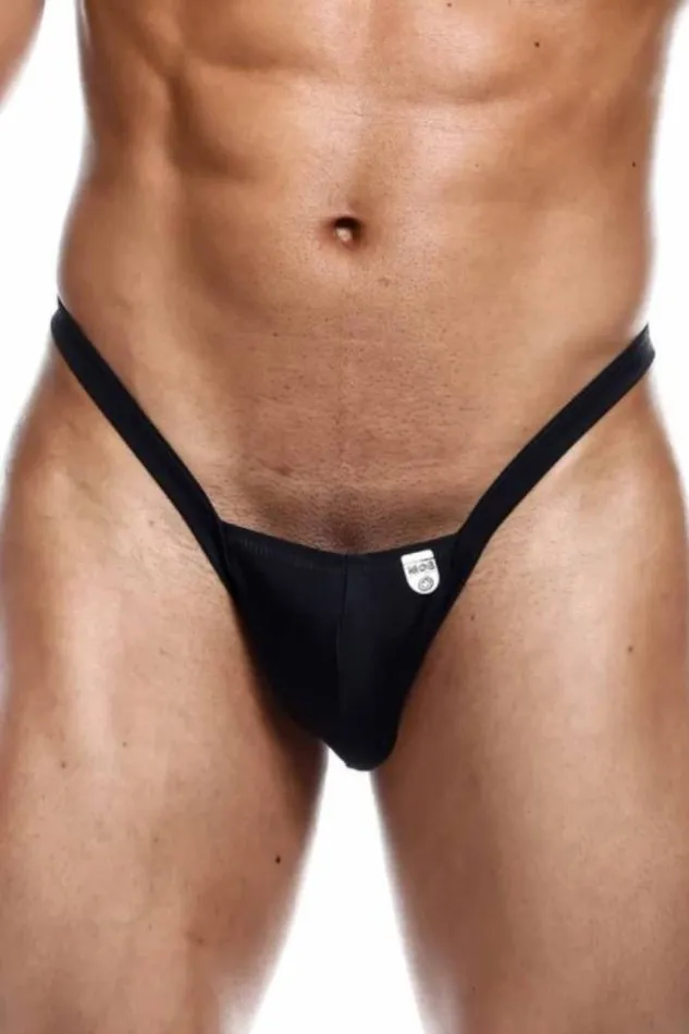 Male Basics Anal Male Basics Y Buns Thong Black MBL52