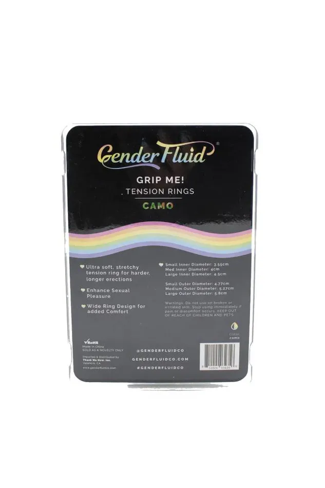 Male Sex Toys Shibari Gender Fluid Grip Me Cock Ring Set Camo Shibari