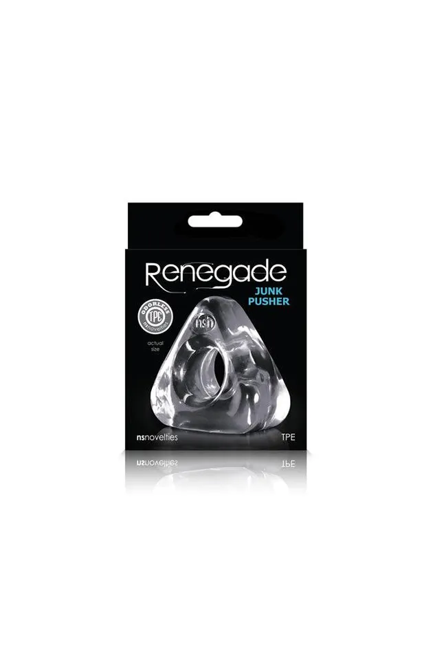 NS Novelties Male Sex Toys NS Novelties Renegade Junk Pusher Cock Ball Ring Clear