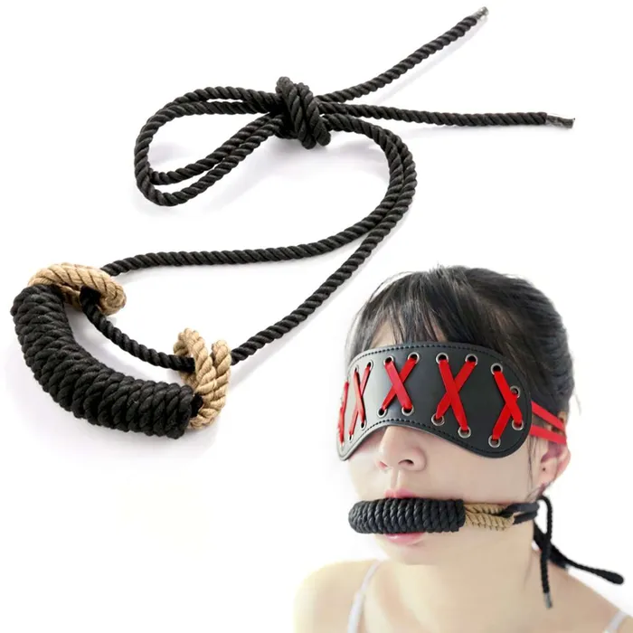 Oxyshop Shibari rope gag BDSM bite gag with rope tie Handmade Bondage toy Couples