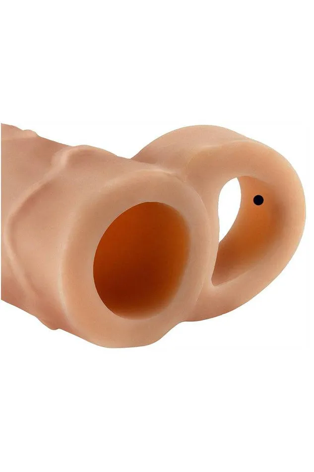 Pipedream Male Sex Toys Pipedream Fantasy Xtensions Perfect 1 Inch Penis Extension with Ball Strap Beige