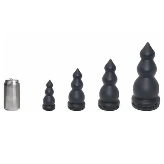 Platinum Silicone Series Anal Platinum Liquid Silicone Stretcher Buxom 6 Inch Black