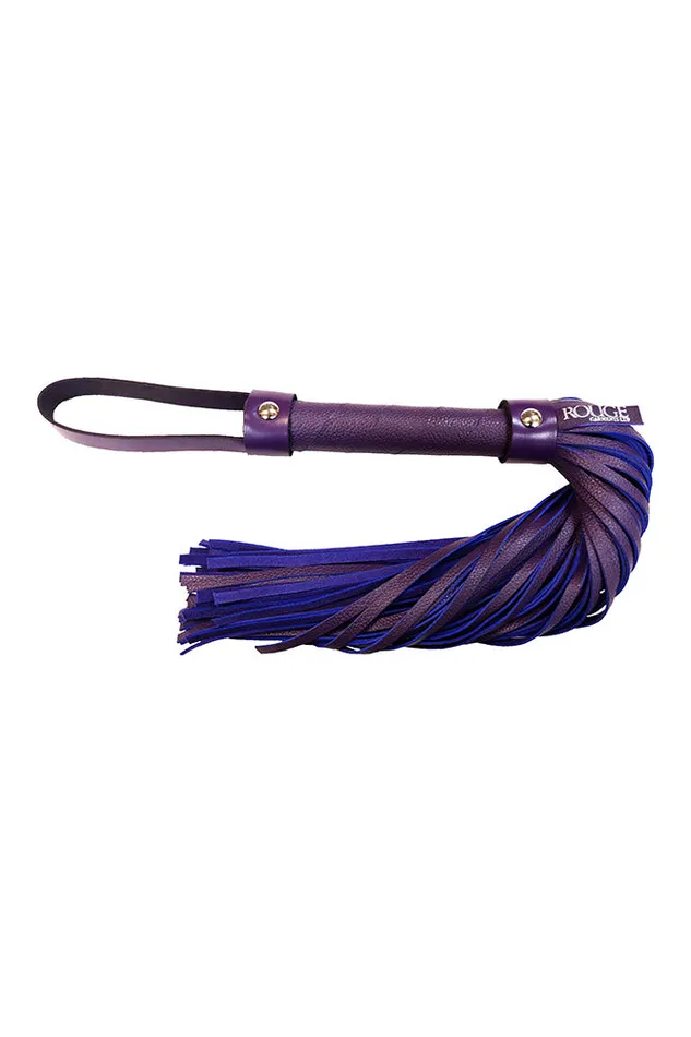 Restraints Rouge Garments Short Leather Flogger with Looped Handle Assorted Colors Rouge Garments