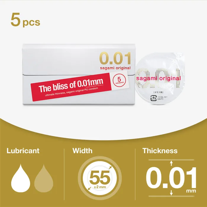 Sagami 001 Condom 5 pack Sagami Enhancers