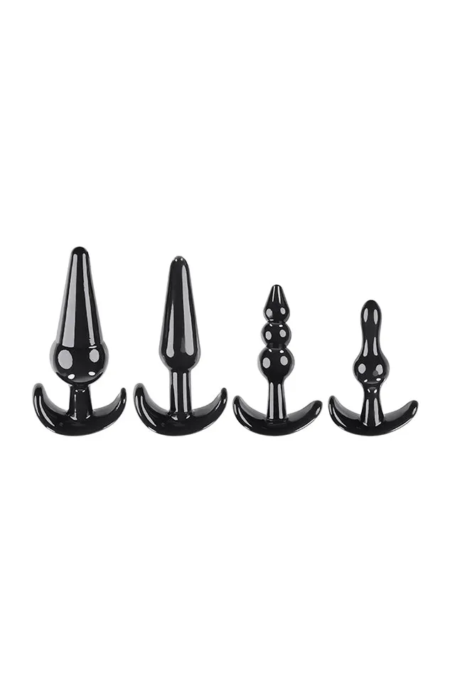 Selopa Anal Selopa Intro To Plugs 4pc Anal Plug Set Black