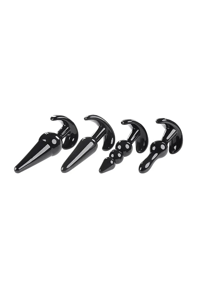 Selopa Anal Selopa Intro To Plugs 4pc Anal Plug Set Black