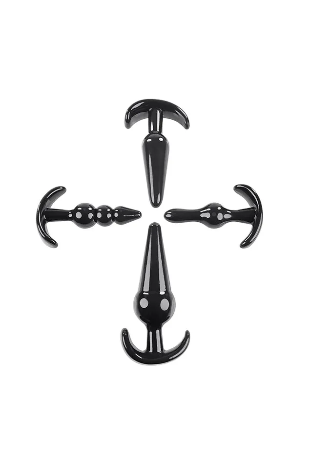 Selopa Anal Selopa Intro To Plugs 4pc Anal Plug Set Black